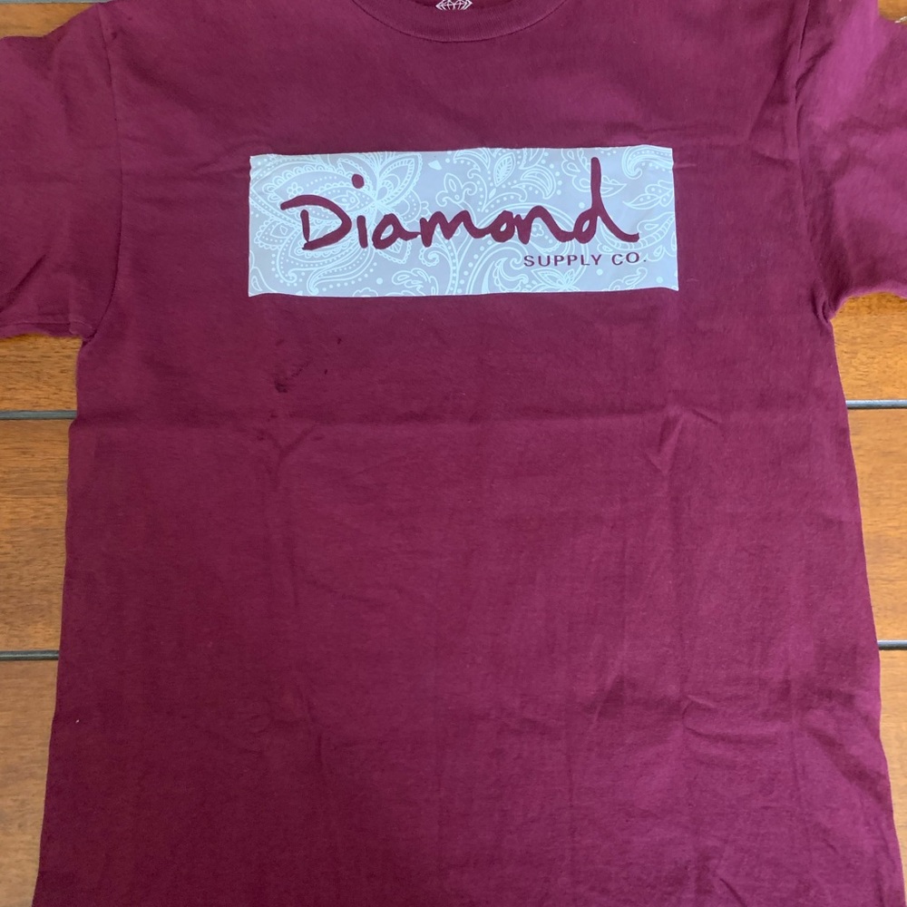 Diamond Supply Co. Maroon Tee with Logo